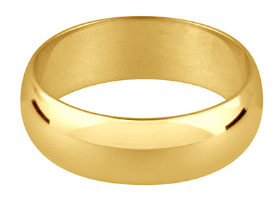9ct Yellow Gold D Shape            Wedding Ring 3.0mm, Size P, 2.5g   Medium Weight, Hallmarked, Wall    Thickness 1.37mm, 100 Recycled    Gold
