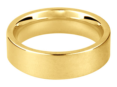 18ct Yellow Gold Easy Fit          Wedding Ring 8.0mm, Size S, 13.9g  Medium Weight, Hallmarked, Wall    Thickness 2.02mm, 100 Recycled    Gold